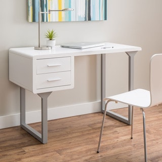 Retro White and Grey Writing Desk