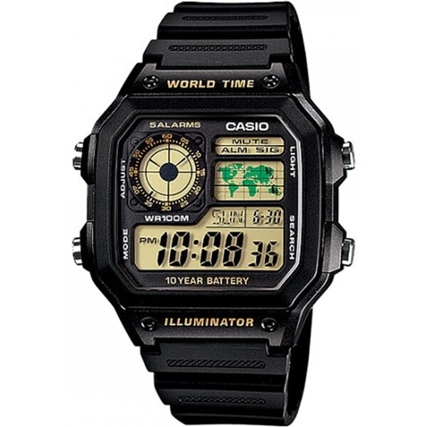 Casio Men's AE1200WH-1BV Digital Resin Quartz Watch
