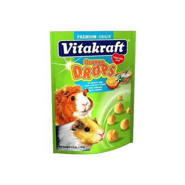 Vitakraft Guinea Pig Drops 5.3Oz Pouch Orange
