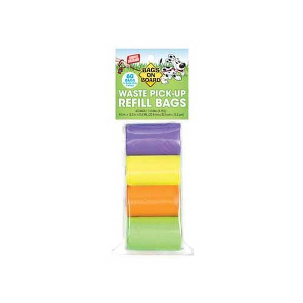 Bramton Company Bags On Board Rainbow Bag Refill Pack 4 Roll 60Bag