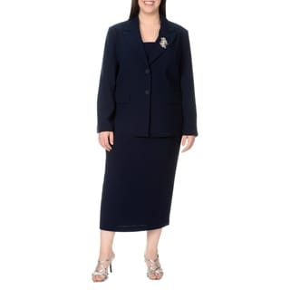 Giovanna Signature Women's Plus Size 2-piece Skirt Suit