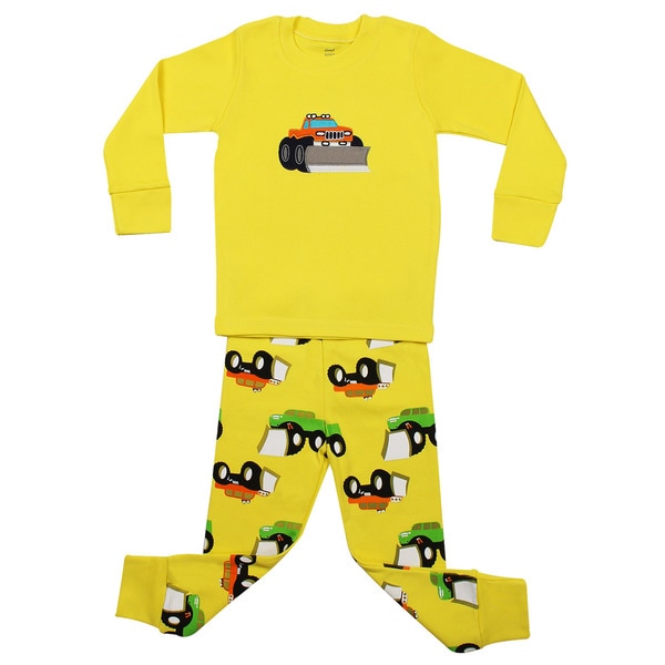 Elowel Boys' Truck 2-piece Pajama Set