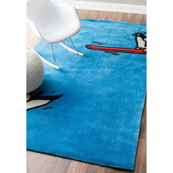 nuLOOM Handmade Penguin Jump Modern Blue Rug (5' x 8') 16945770