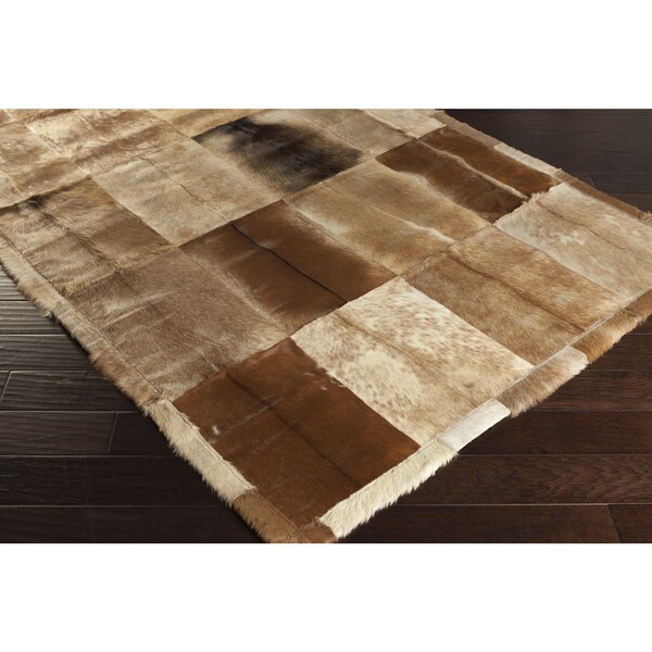 Papilio Handmade Terri Animal Leather Strap Rug (8' x 10')