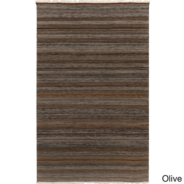 Hand-woven Papilio Tessa Stripe Wool Rug (8' x 10')