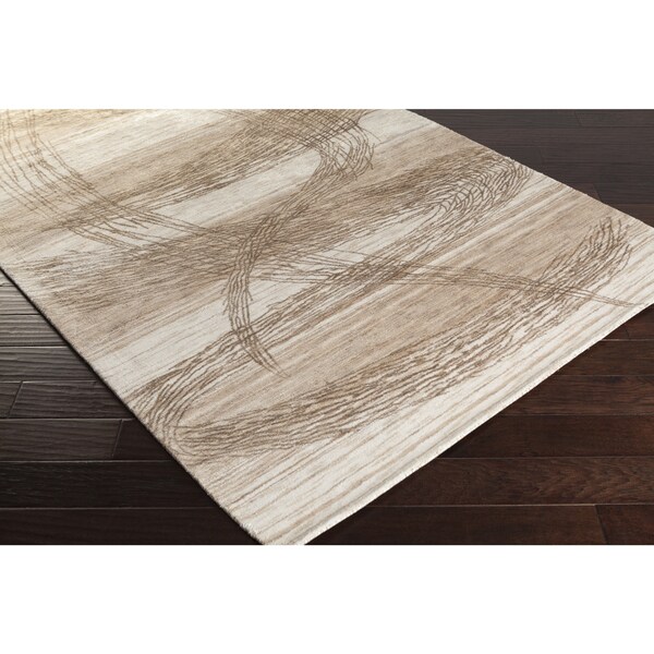 Papilio :Handmade Silas Abstract Rayon from Bamboo Rug (9' x 13')
