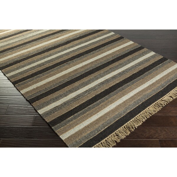 Papilio :Hand-Woven Janis Stripe Jute Rug (8' x 10')