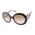 Prada Women's PR 27NS ROL0A6 Top Brown Pink Havana Round Minimal-Baroque Sunglasses