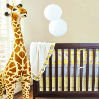 Pam Grace Creations Safari Yellow Zig-zag 10-piece Crib Bedding Set