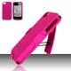 INSTEN Hard Plastic Rubberized Matte Phone Case Cover with Holster For Apple iPhone 4/ 4S