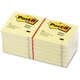 Post-it Notes Original Notes, 3 x 3-inch, Canary Yellow (2 Packs of 12)
