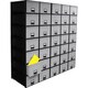 Plastic Archive Storage Box, Letter/ Legal, 24-Inch Drawer, Black