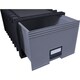 Plastic Archive Storage Box, Letter/ Legal, 24-Inch Drawer, Black