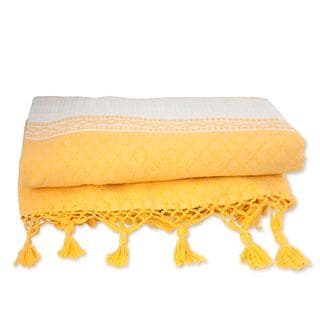 Handcrafted Zapotec Cotton 'Sunny Fields' Bedspread (King) (Mexico)