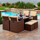 The Hom Mare 9-piece Outdoor Wicker Dining Set