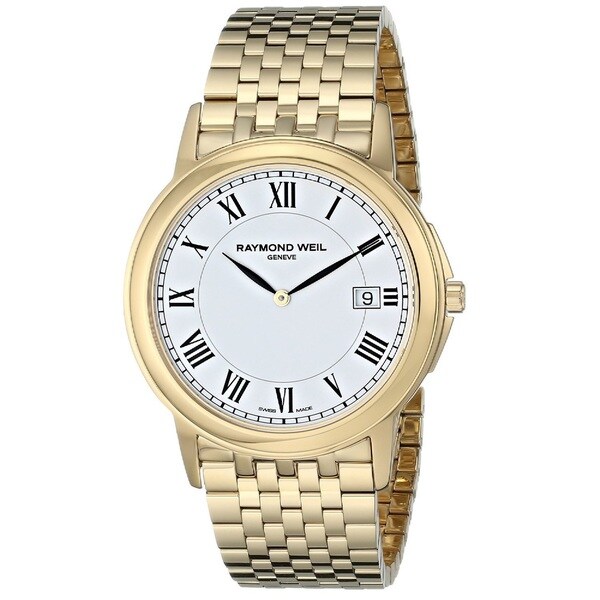 Raymond Weil Unisex 5466-P-00300 'Tradition' Gold Tone Stainless Steel Watch