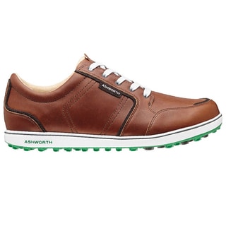 Ashworth Men's Cardiff ADC Spikeless Brown/Dark Brown/Fairway Golf Shoes