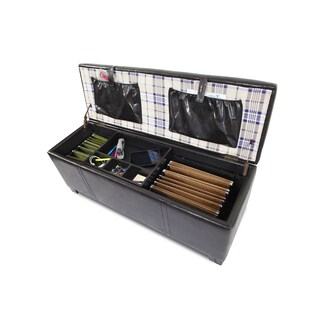 Home Office Storage Ottoman with Two Seating Cubes and File Storage