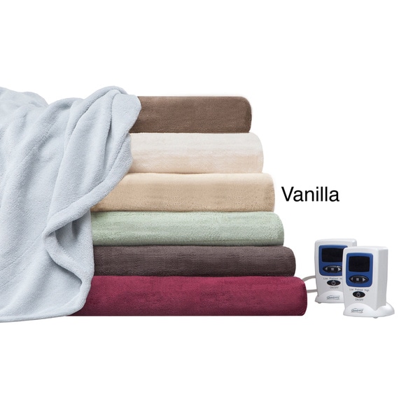 Beautyrest Cozy Plush Queen Size Vanilla Heated Electric Blanket (As Is