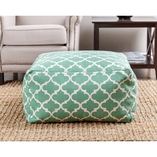 ABBYSON LIVING Milana Moroccan Green Lattice 27-inch Pouf