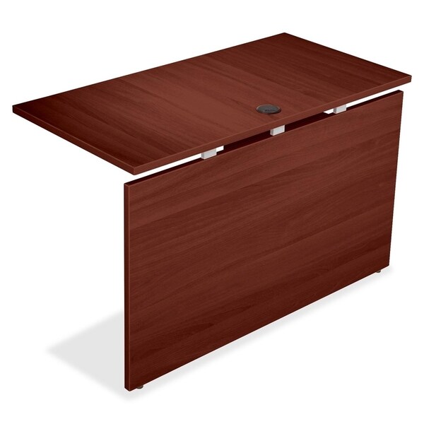 Lorell Concordia Series Mahogany Laminate Desk Ensemble