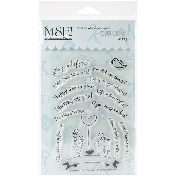 My Sentiments Exactly Clear Stamps 4"X6" Sheet-Birdie Banner