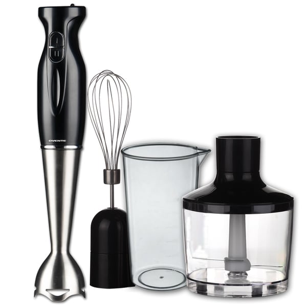 Ovente HS585B Electric Multi-Purpose Black Hand Blender Set