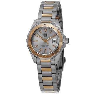 Tag Heuer Women's WAY1455.BD0922 '300 Aquaracr' Silver Dial Two Tone Quartz Watch