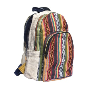Natural Hemp Rasta Reggae Backpack (Nepal)
