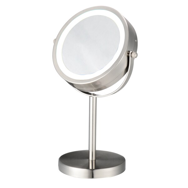 LED Nickel-plated Lighted Cosmetic Mirror