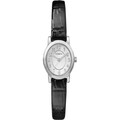Timex TW2P604009J Women's Cavatina Silver-Tone Black Leather Strap Watch