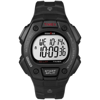 Timex Men\u0026#39;s T5K821 Ironman Classic 30 Black/ Orange Watch ...