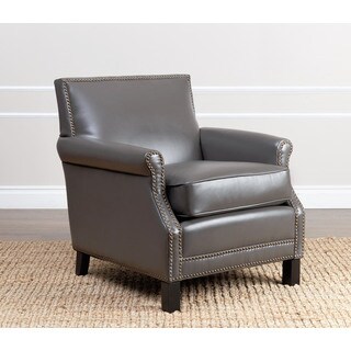 ABBYSON LIVING Chloe Grey Leather Club Chair