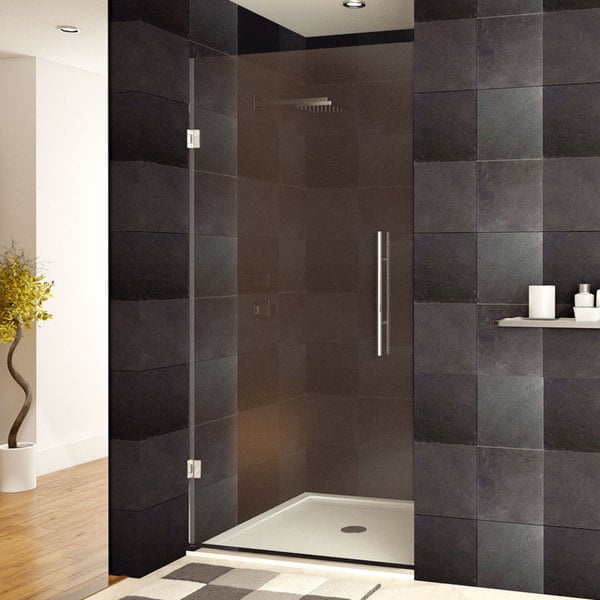 LessCare 2436 x 72inch Frameless Clear Glass Chrome Finish Shower