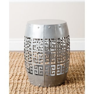 ABBYSON LIVING Gladstone Silver Round Garden Stool