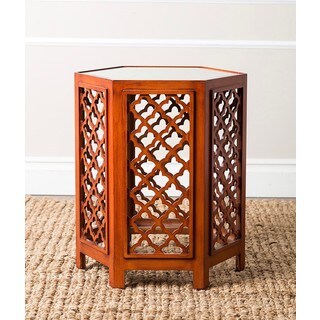 Abbyson Living Daytona Rust Mirrored End Table