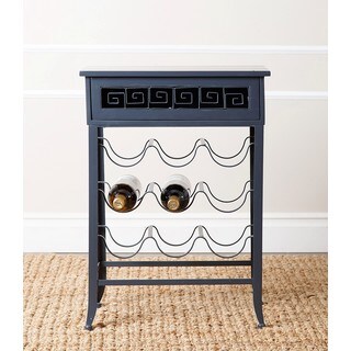 ABBYSON LIVING 'Orlin' Antiqued Blue Wine Rack Side Table