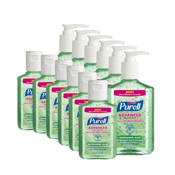 Purell Aloe Hand Sanitizer 2-ounce (Pack of 6) + 8-ounce (Pack of 6)