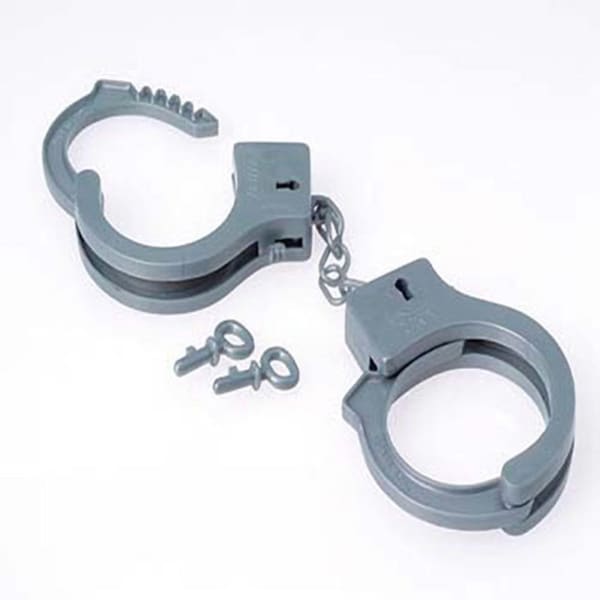 Grey Fake Plastic Handcuffs with Keys 16983334