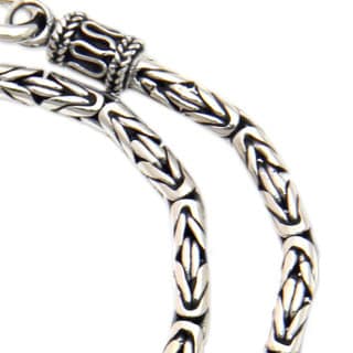 Sterling Silver 'Borobudur Collection I' Chain Necklace (Indonesia)