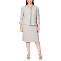 Tahari Arthur S. Levine Women's Plus Size Faux Pearl Accent Skirt Suit