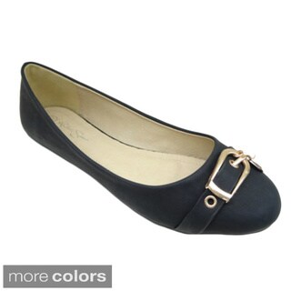 Nichole Simpson Women's Buckle Ornament Ballet Flats