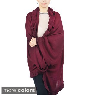Luxury Soft Knit Ruffle Cape Shawl