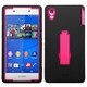 Insten Symbiosis Soft Silicone/ PC Dual Layer Hybrid Rubber Phone Case Cover with Stand For Sony Ericsson Xperia Z3v