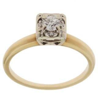 14K Yellow Gold 1/4ct TDW Antique Engagement Ring (G-H, VS1-VS2) (Size 5.75)