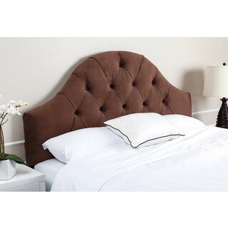 ABBYSON LIVING York Tufted Arch Brown Velvet Headboard