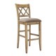 Signature Design by Ashley Mestler 30-inch Upholstered Antique White Bar Stool (Set of 2)