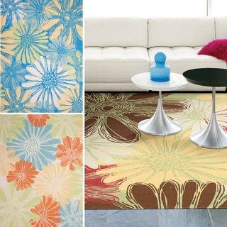 Rug Squared Palmetto Daisy Indoor/Outdoor Area Rug (5'3 x 7'5)