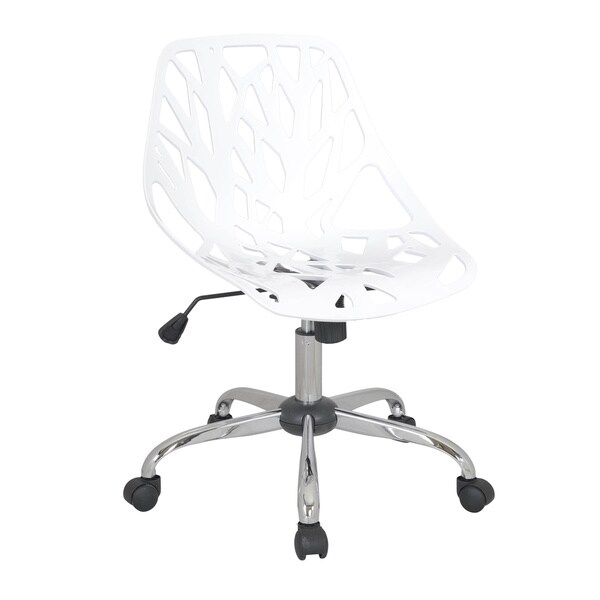 Christopher Knight Home White Cutout Design Adjustable Swivel Chair