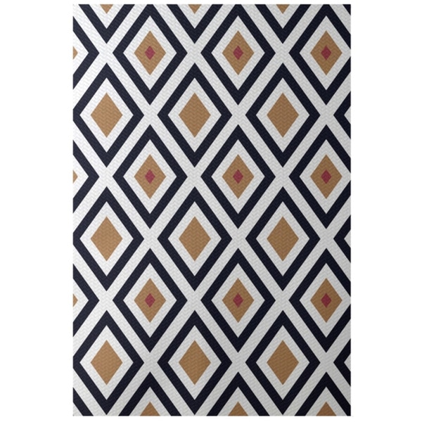 Decorative Geometric Mixed Diamond Pattern Area Rug (2' x 3